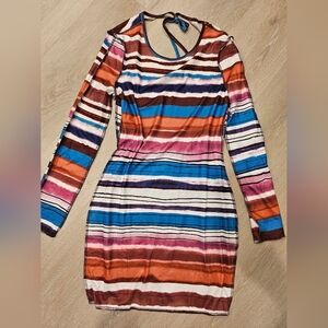 Open Back Stripe Dress